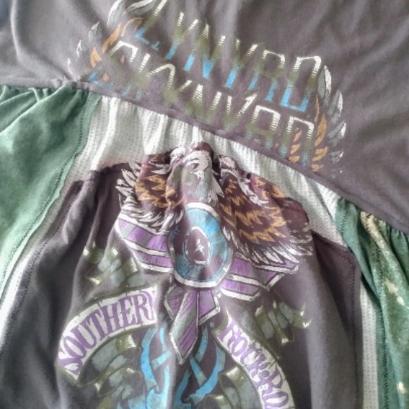 LYNYRD SKYNYRD Tennessee Whiskey Asymmetrical T Shirt Tunic Dress Reworked Large - Picture 4 of 5